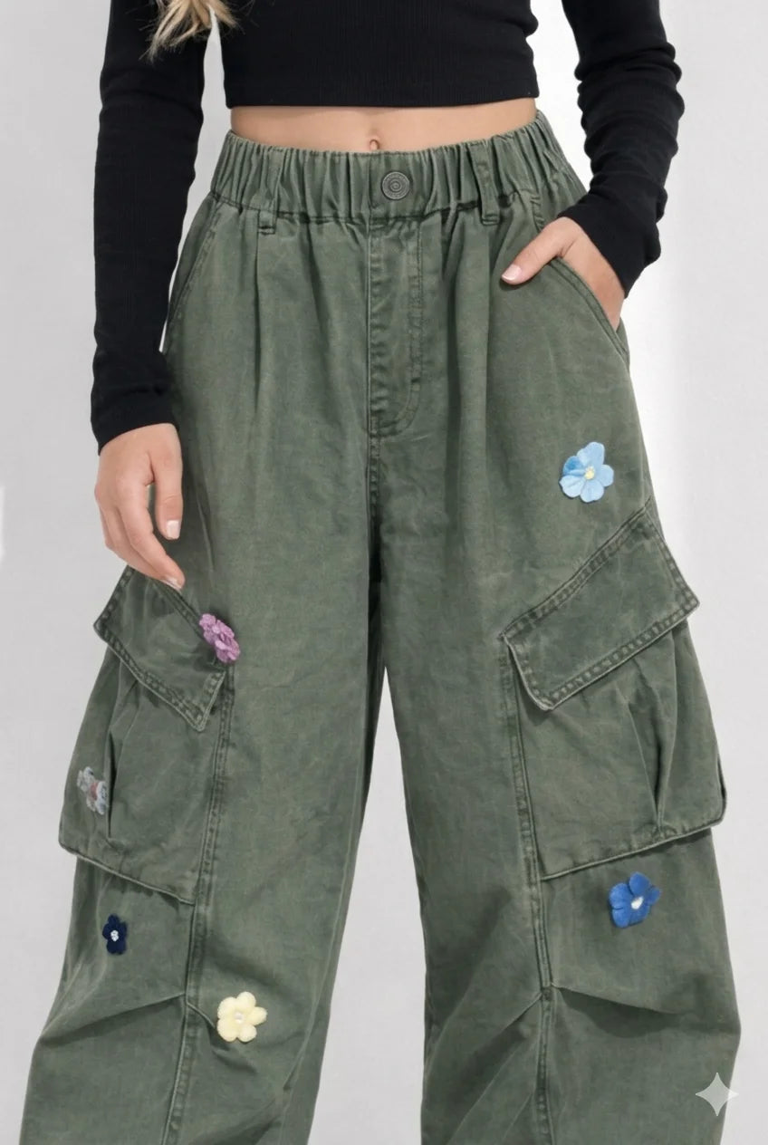 Pantalon Cargo Fille Vert | Cargo Styles