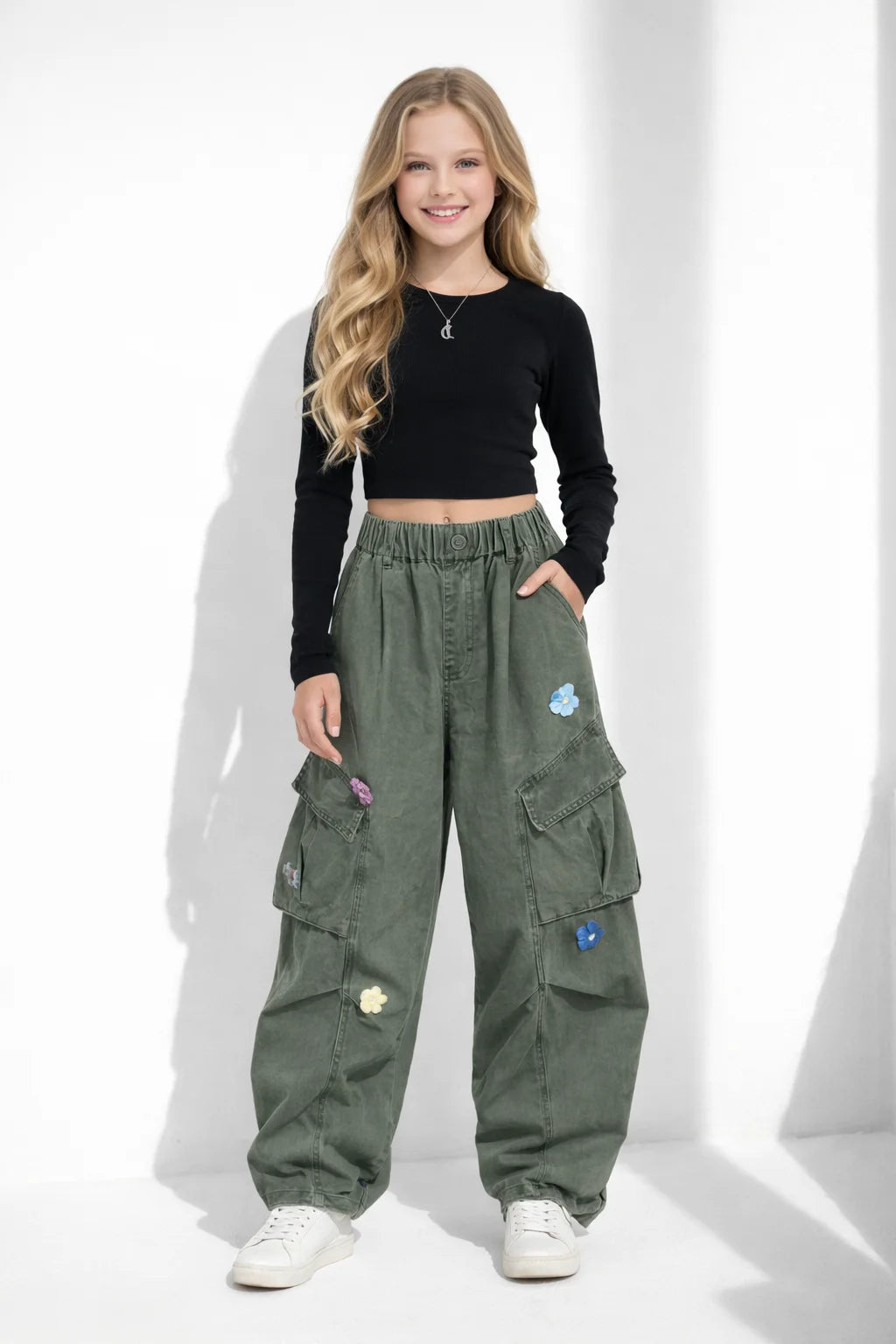Pantalon Cargo Fille Vert | Cargo Styles