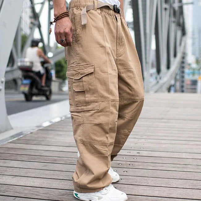 Pantalon large beige homme hotsell