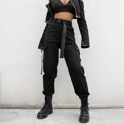 Pantalon militaire femme noir best sale