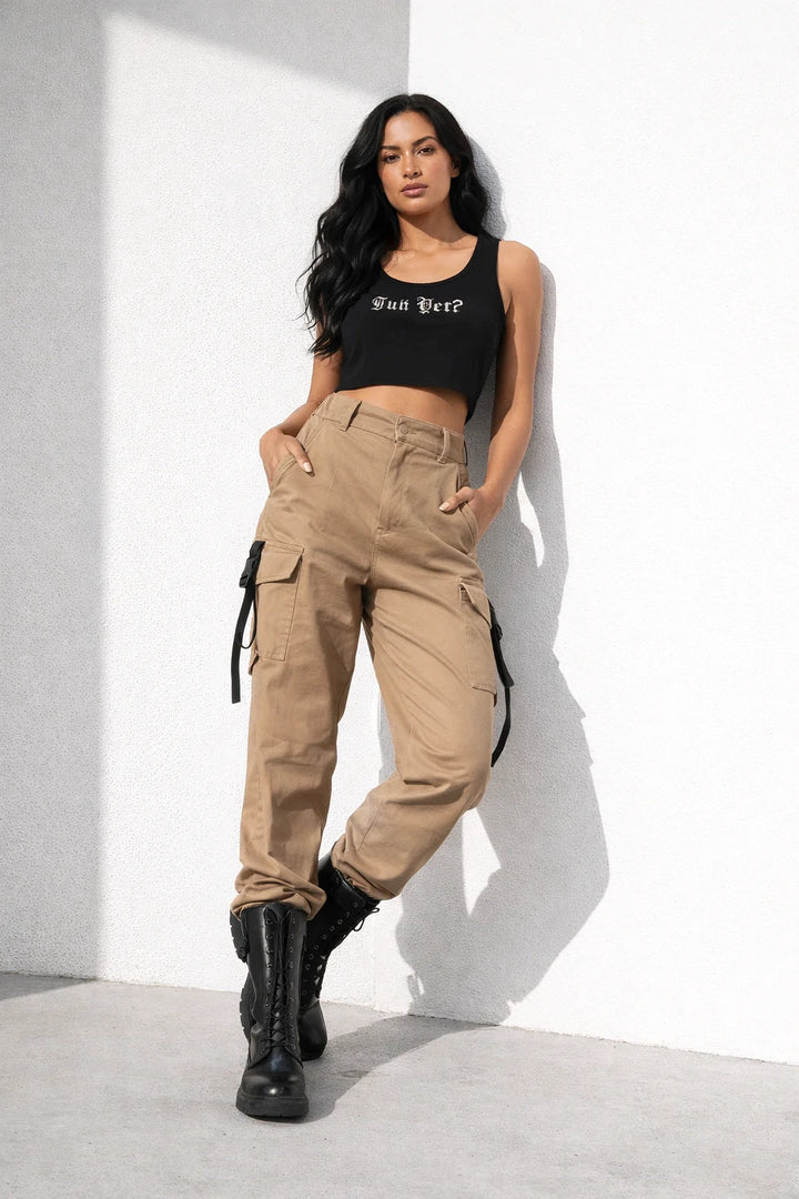 Pantalon Cargo Beige Femme | Cargo Styles