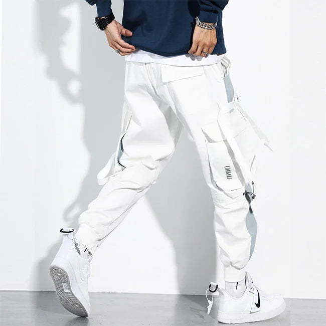 pantalon cargo blanc homme jogger