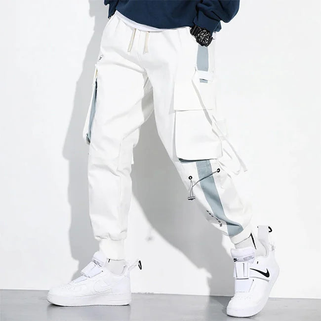 pantalon cargo blanc homme slim