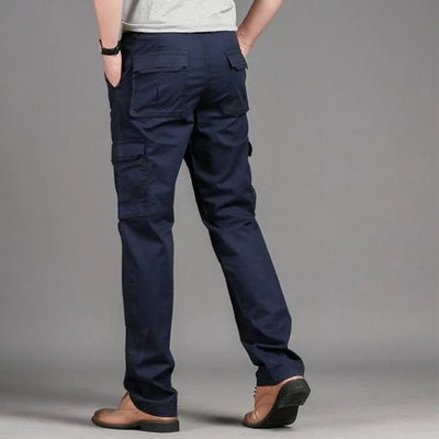 pantalon cargo bleu marine chino