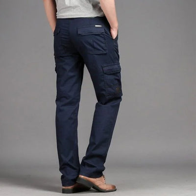 pantalon cargo bleu marine détails