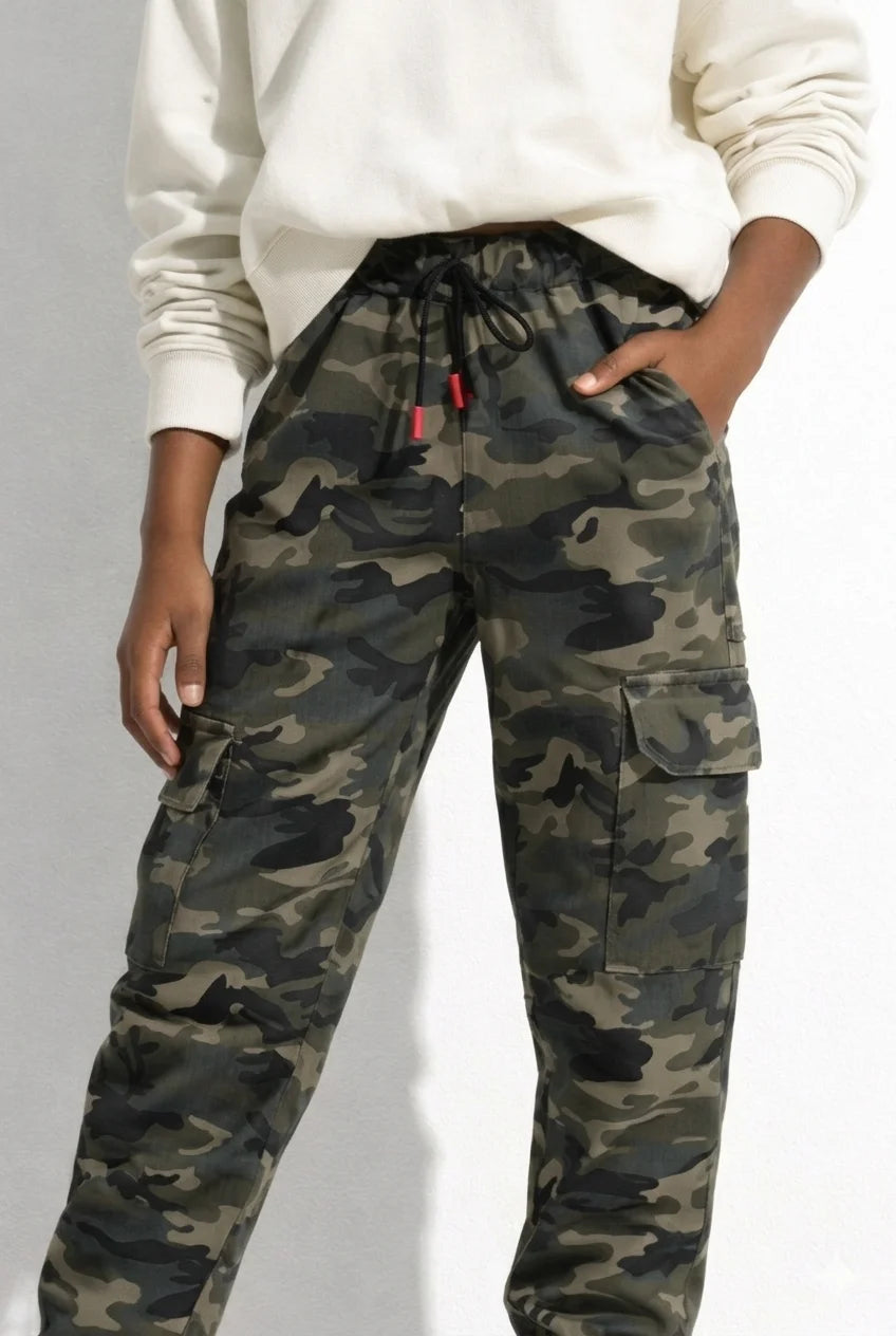 Pantalon Cargo Camouflage Fille | Cargo Styles