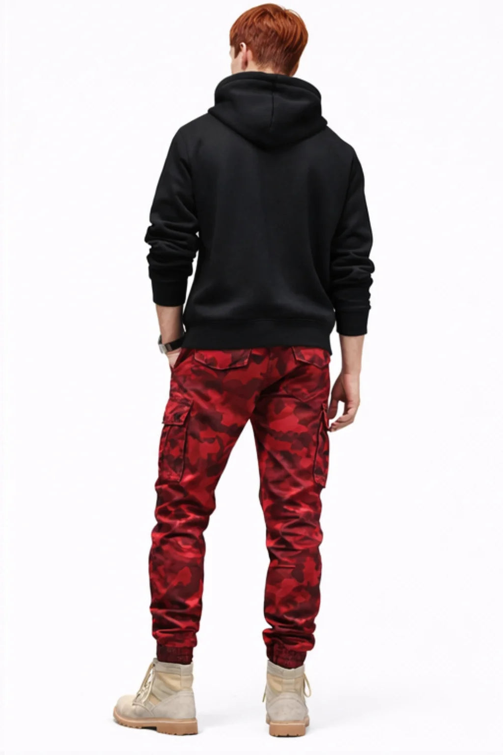 Pantalon Cargo Camouflage Rouge | Cargo Styles