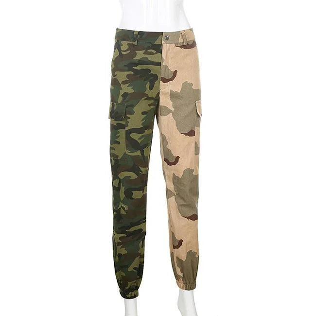 pantalon cargo femme camouflage avant