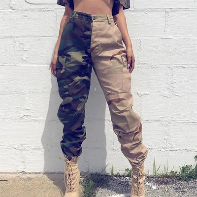 pantalon cargo femme camouflage