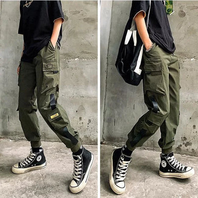pantalon cargo femme streetwear kaki
