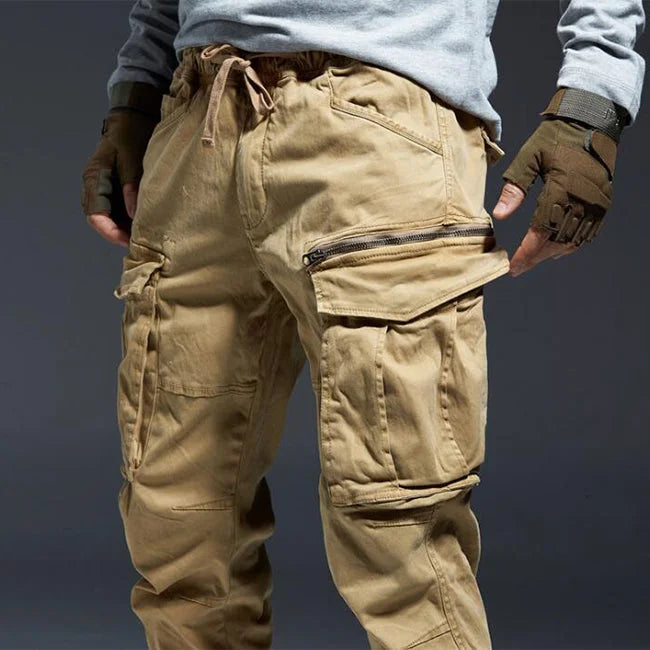 pantalon cargo fermeture eclair zoom poches