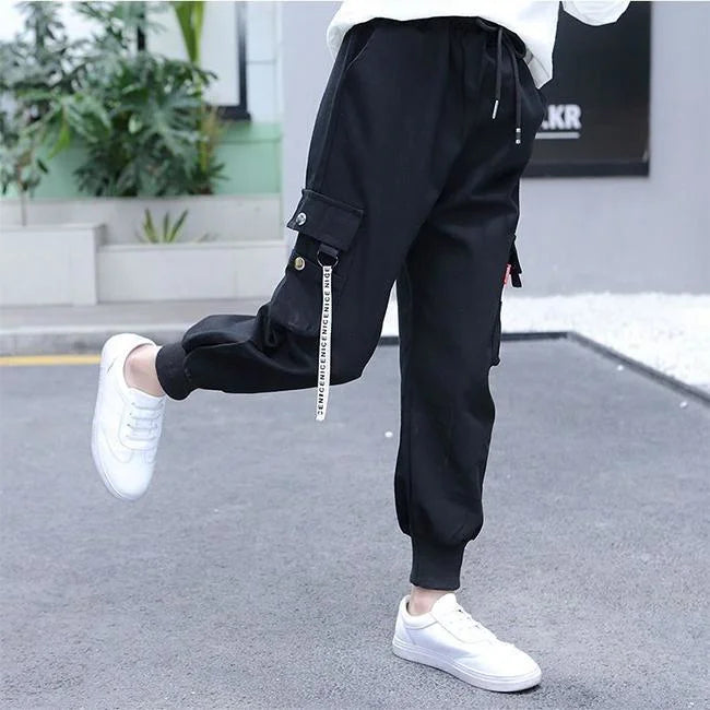 pantalon cargo fille 10 ans de face