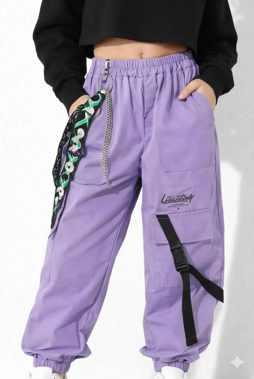 Pantalon Cargo Fille Violet | Cargo Styles
