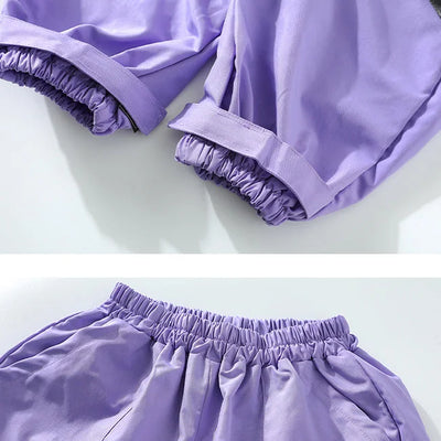 pantalon cargo fille violet scratch