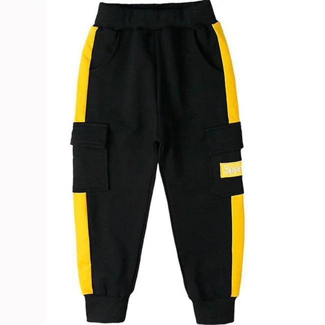 Pantalon Cargo Garçon Taille élastique - Coton élasthanne, 4 Poches, Coupe Confortable