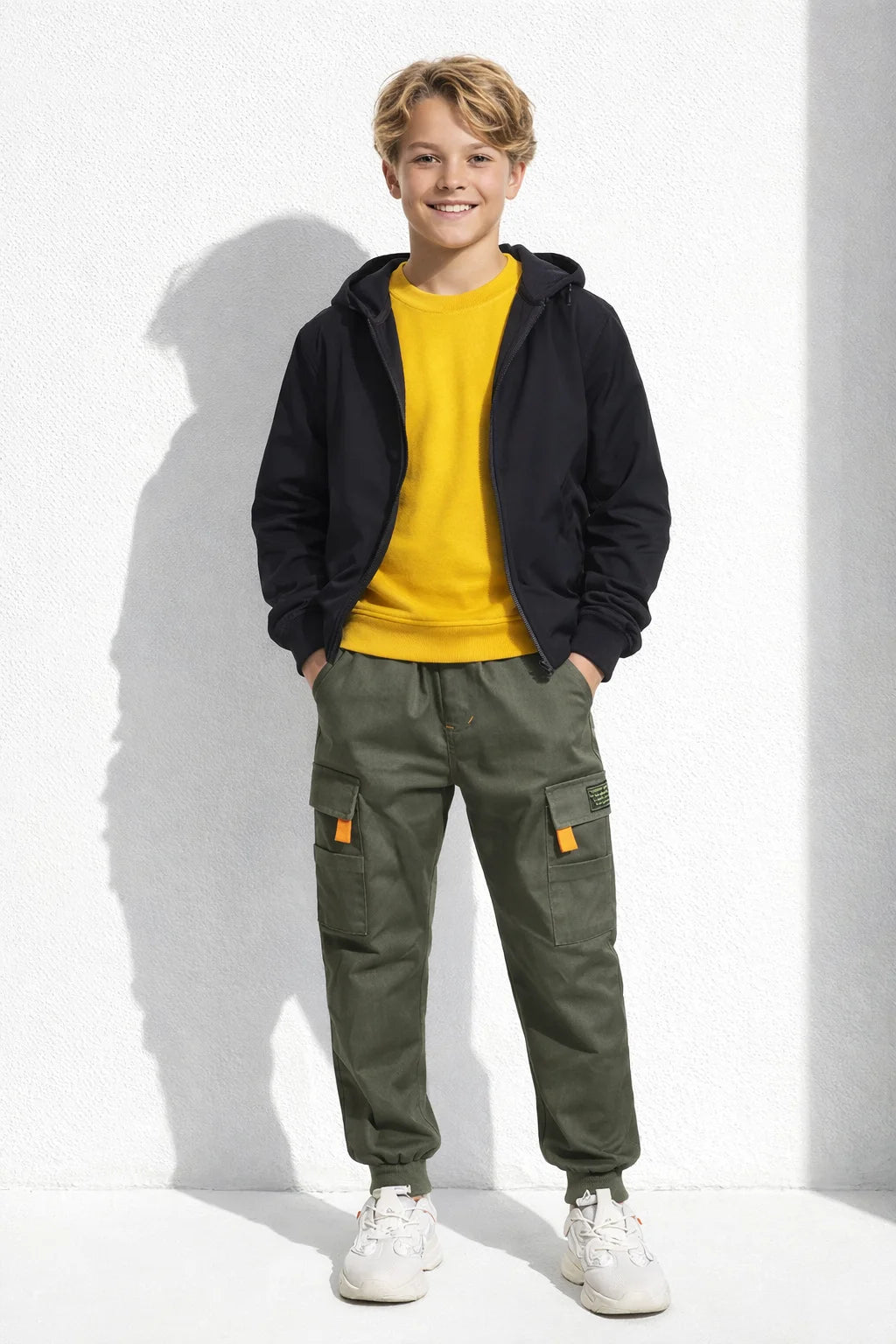 Pantalon Cargo Garçon Kaki | Cargo Styles