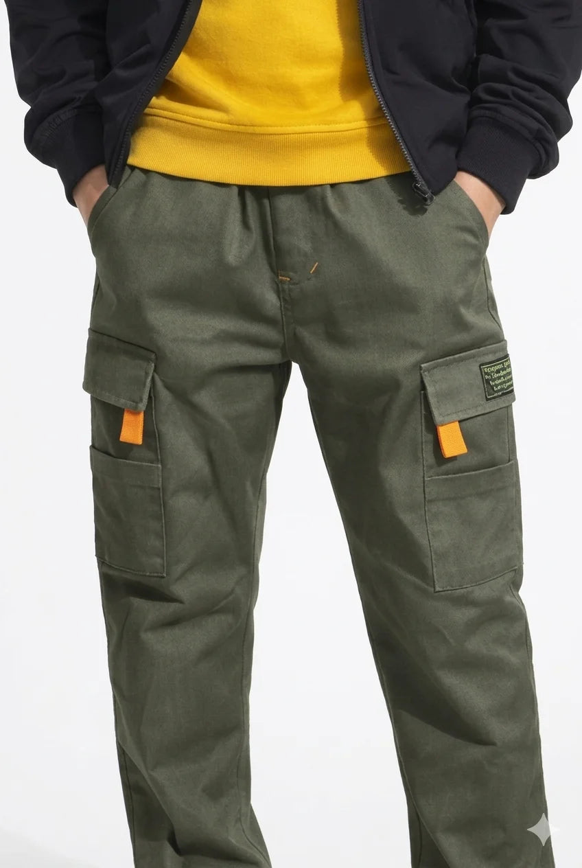Pantalon Cargo Garçon Kaki | Cargo Styles