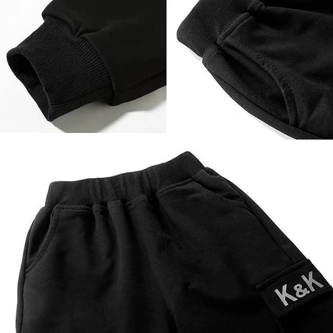 zoom pantalon cargo garçon noir