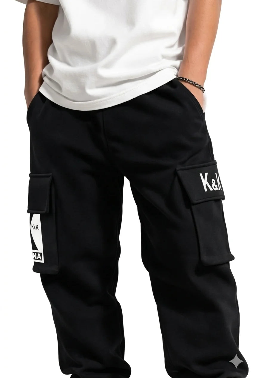 Pantalon Cargo Garçon Noir | Cargo Styles