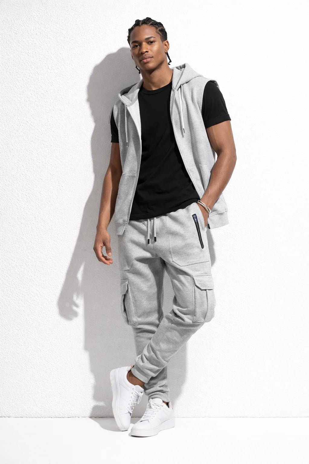 Pantalon Cargo Gris Clair | Cargo Styles