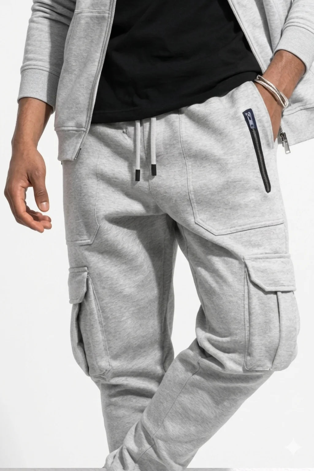 Pantalon Cargo Gris Clair | Cargo Styles