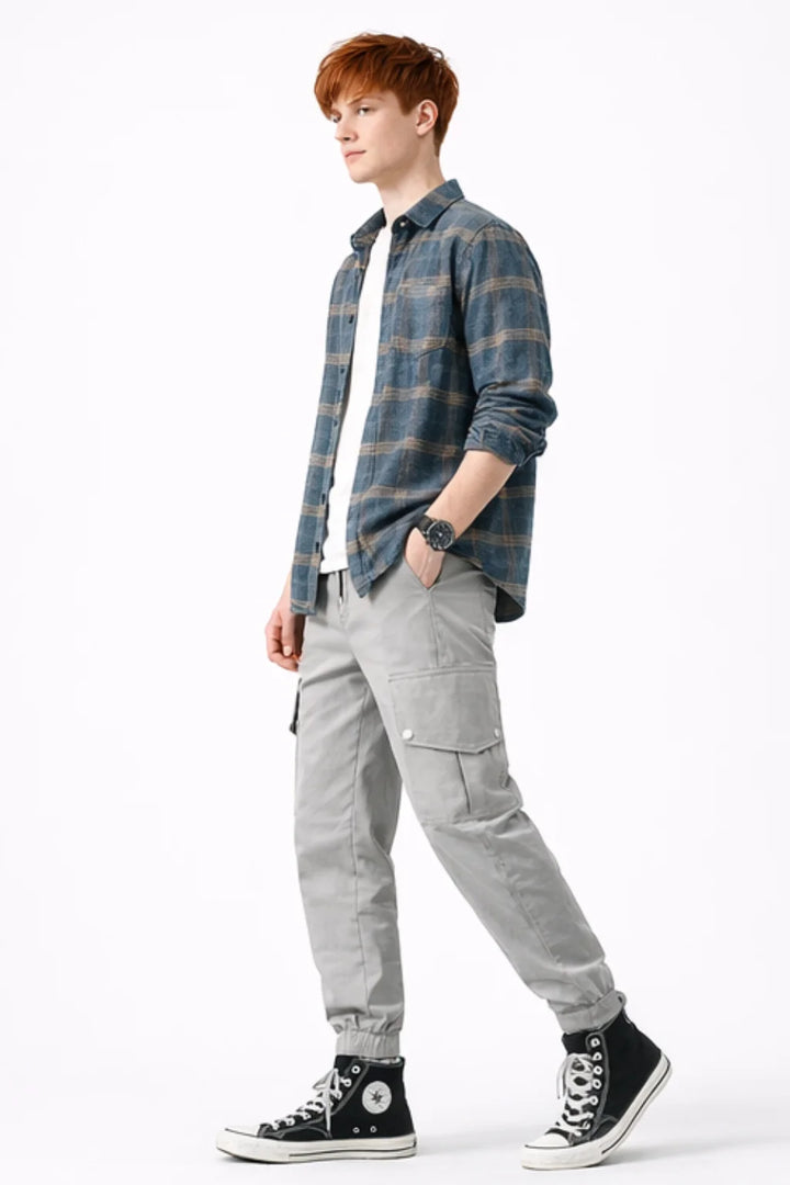 Pantalon Cargo Gris Clair Homme | Cargo Styles