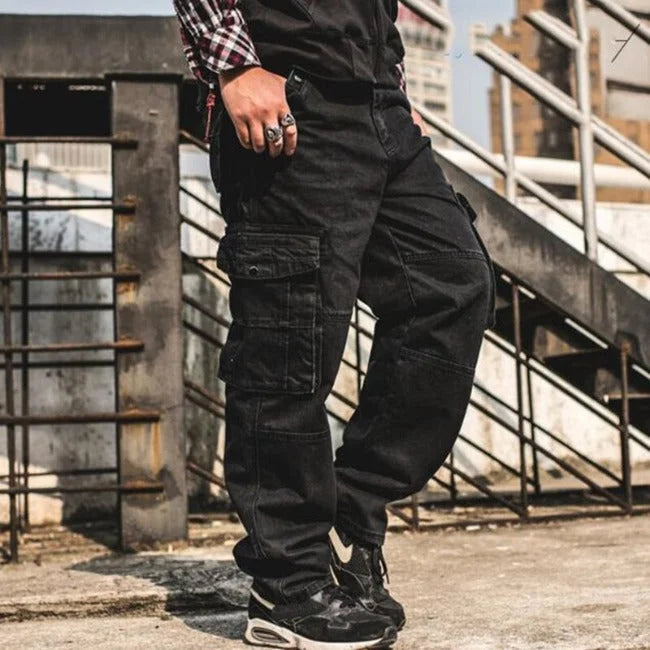 Jeans cargo noir hotsell