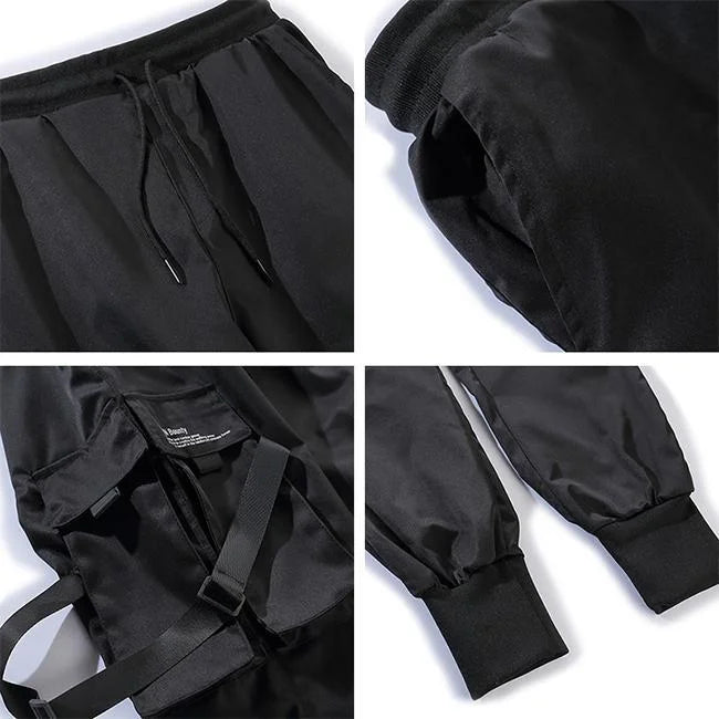 pantalon cargo homme noir streetwear