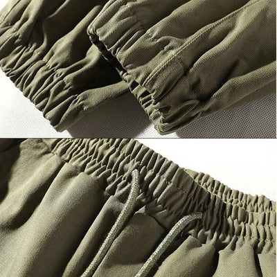 pantalon cargo kaki détails