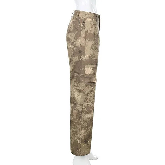 pantalon cargo large de profil