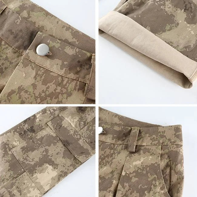 pantalon cargo large détails