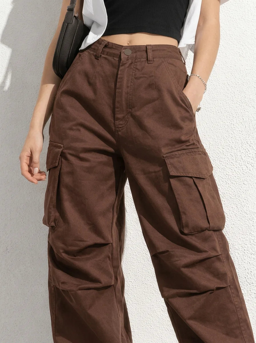 Pantalon Cargo Marron Femme | Cargo Styles