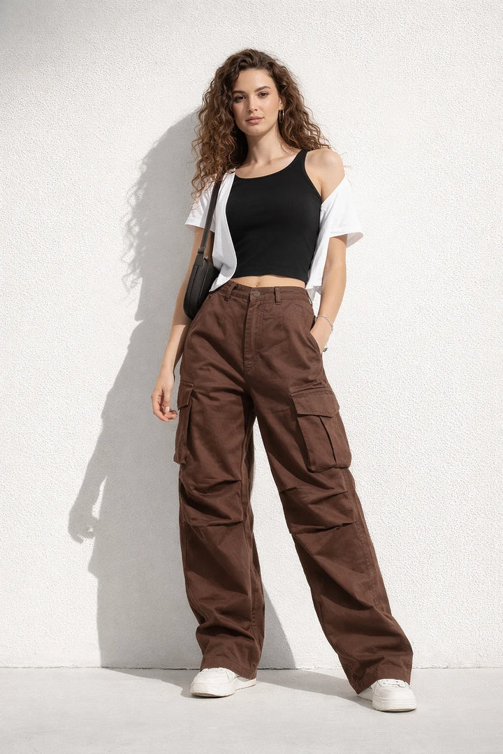 Pantalon Cargo Marron Femme | Cargo Styles