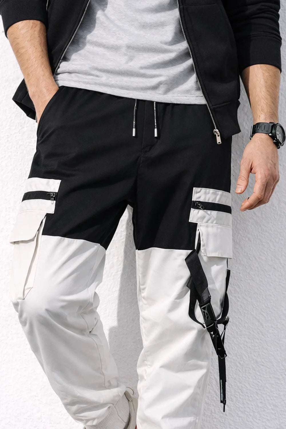 Pantalon Cargo Noir et Blanc | Cargo Styles