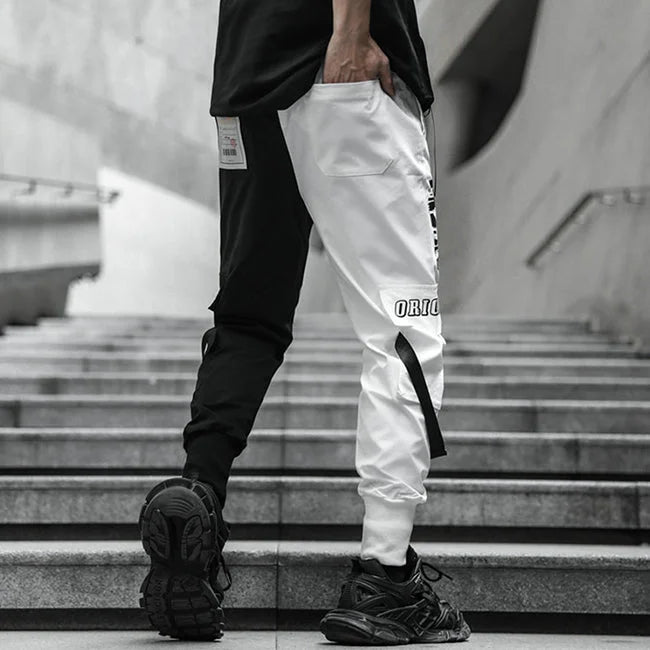 Pantalon noir et blanc best sale