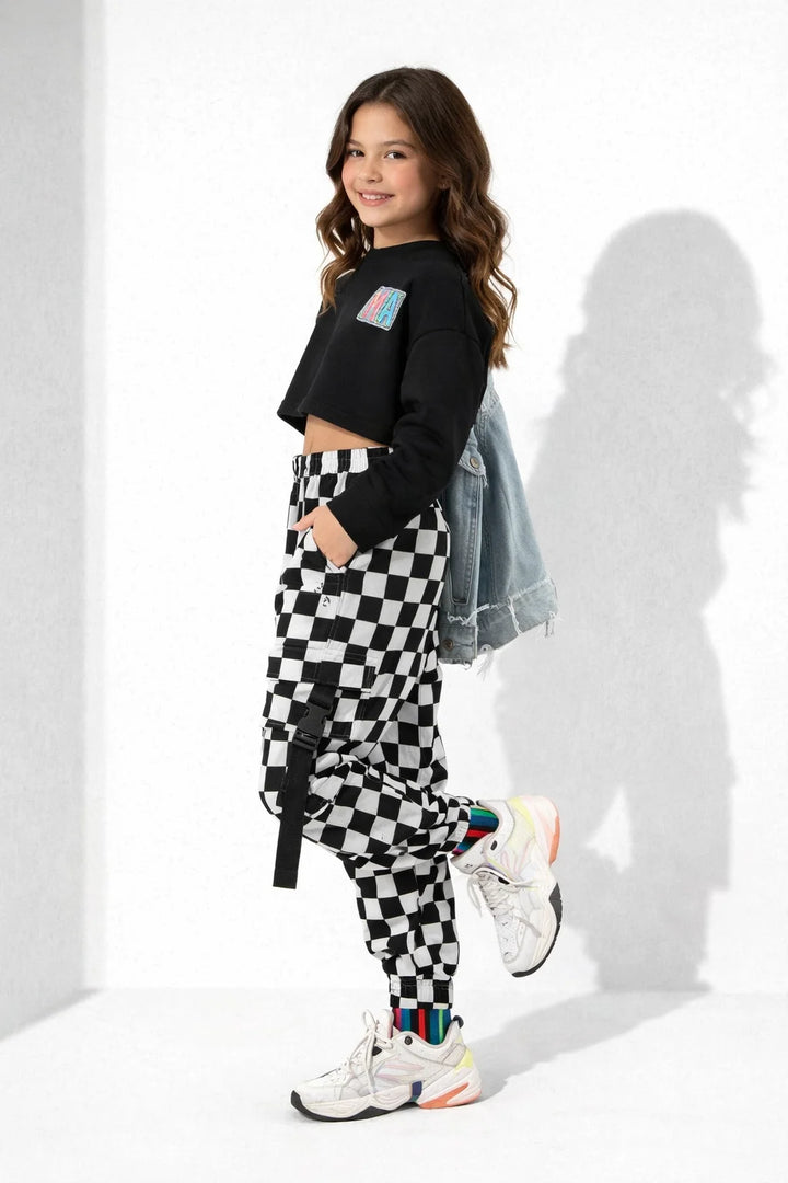 Pantalon Cargo Noir Fille 10 ans | Cargo Styles