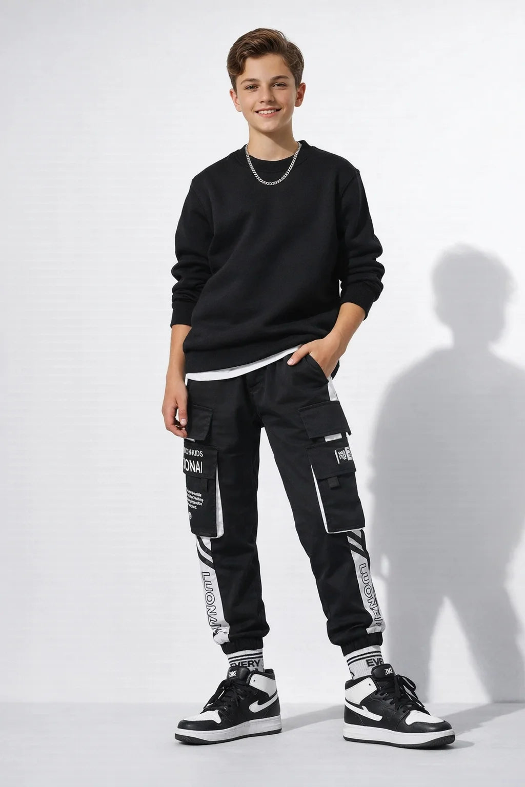 Pantalon Cargo Noir Garçon 14 ans | Cargo Styles