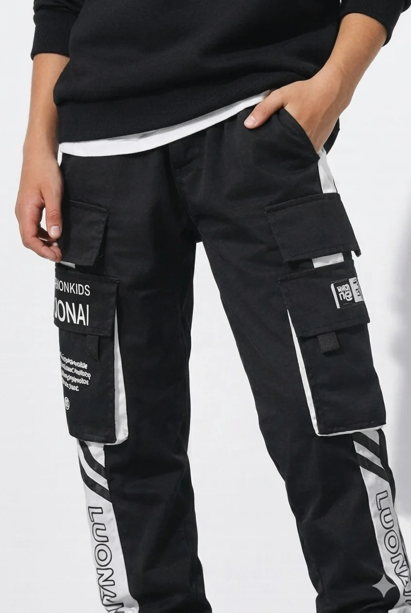 Pantalon Cargo Noir Garçon 14 ans | Cargo Styles