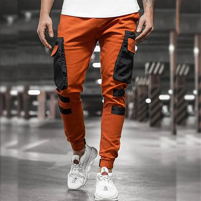 pantalon cargo orange skinny