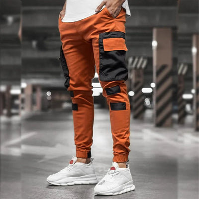 pantalon cargo orange