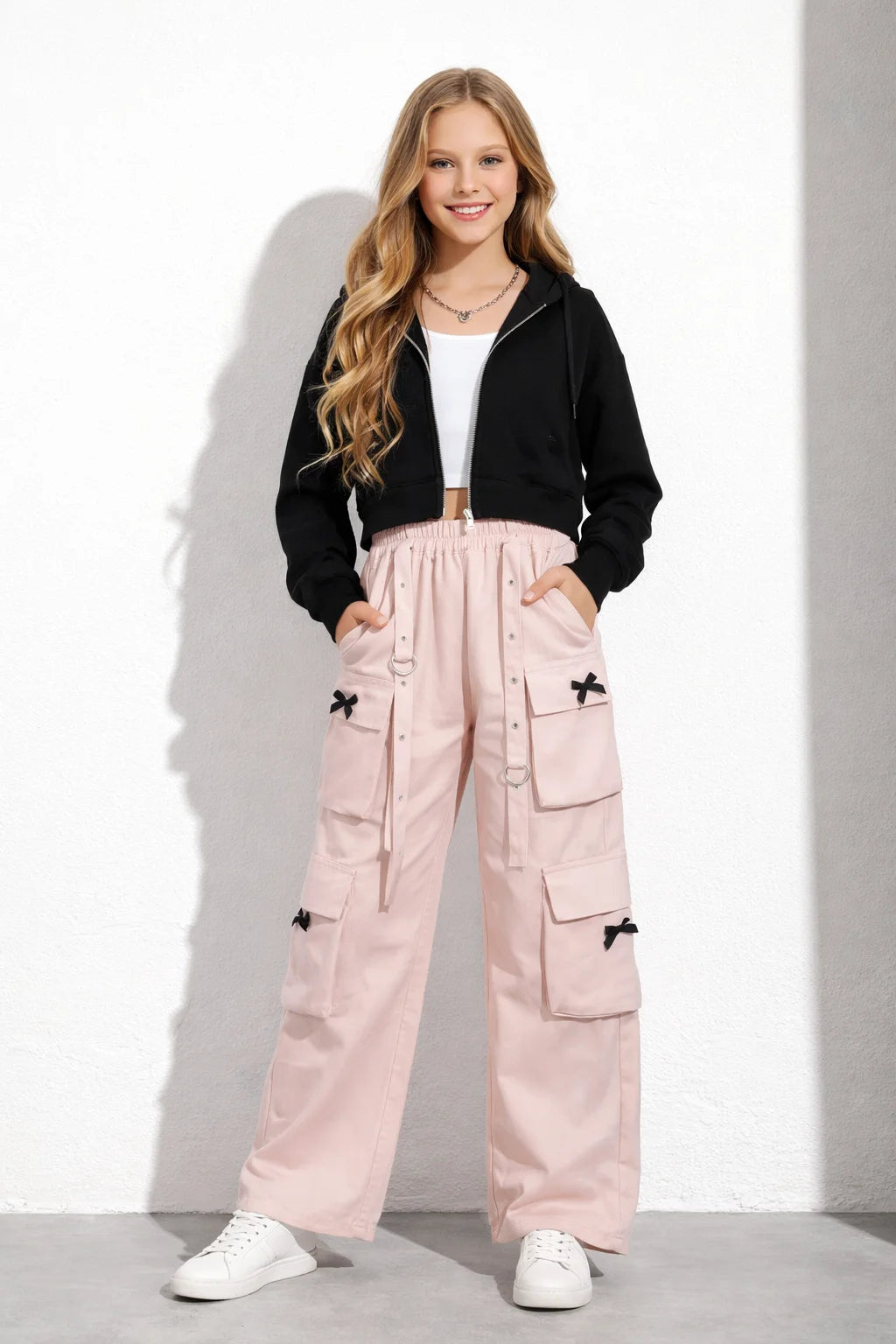 Pantalon Cargo Pour Fille à Nœuds| Cargo Styles