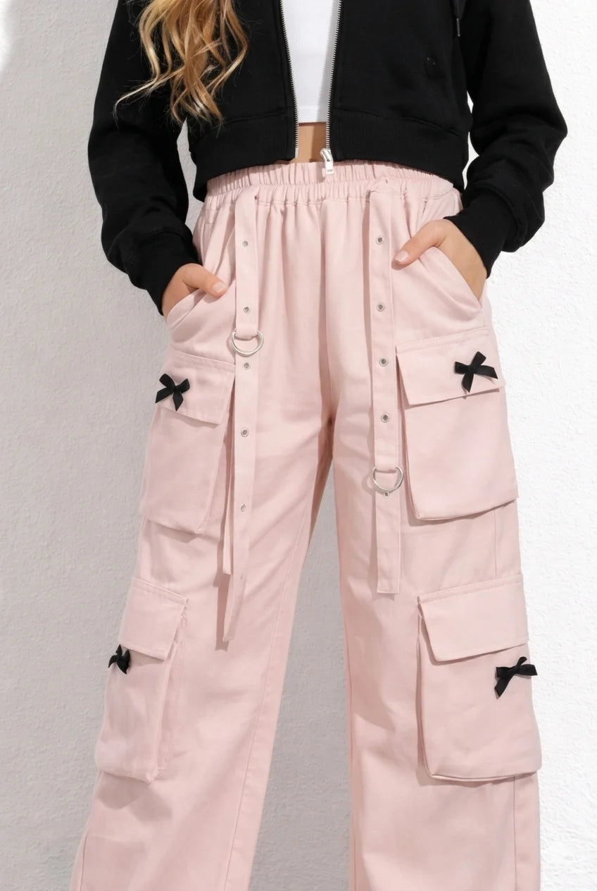Pantalon Cargo Pour Fille à Nœuds| Cargo Styles