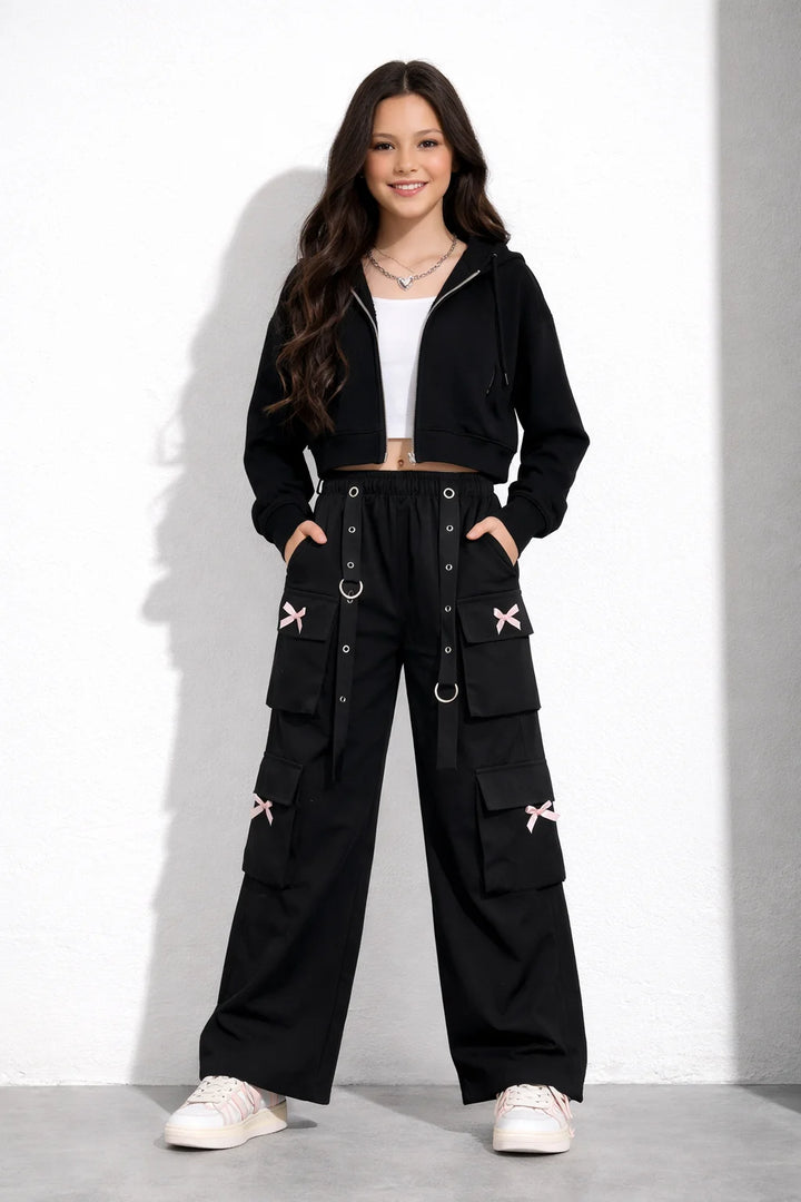 Pantalon Cargo Pour Fille à Nœuds| Cargo Styles
