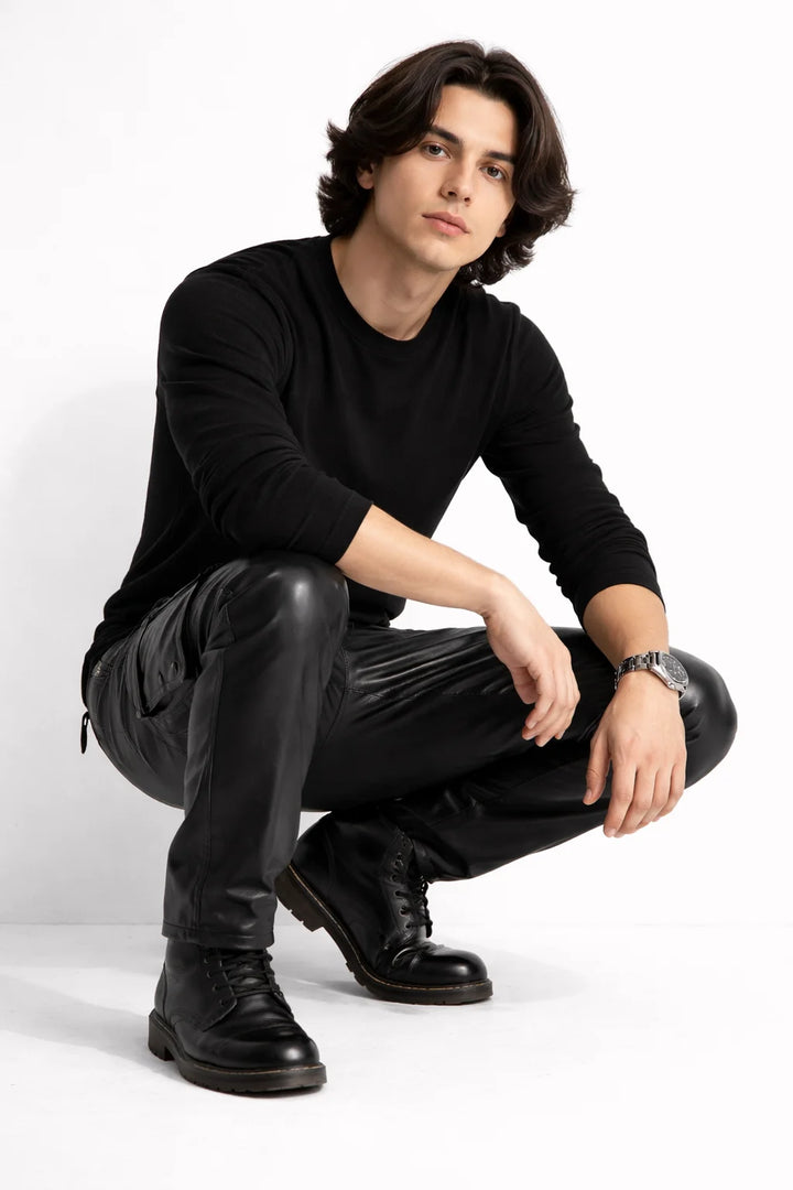 Pantalon Cargo Simili Cuir | Cargo Styles