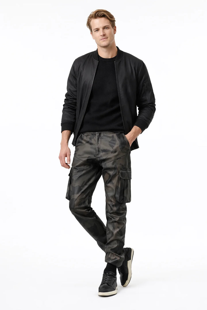 Pantalon Cargo Simili Cuir Homme | Cargo Styles