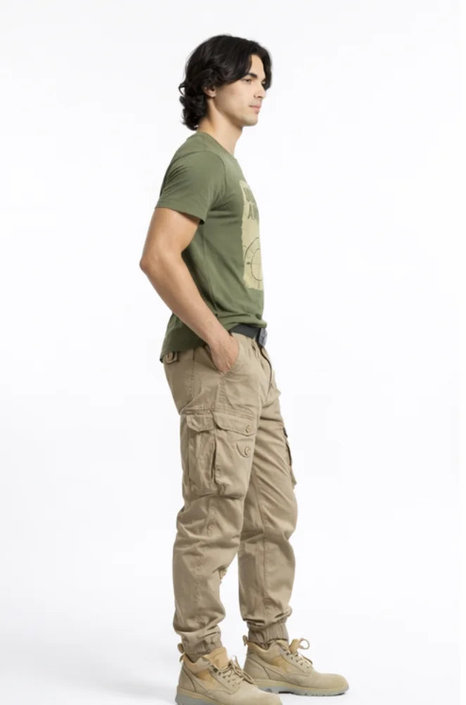 Pantalon Cargo Slim Homme Beige | Cargo Styles