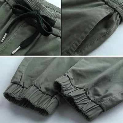 pantalon cargo vert kaki détails