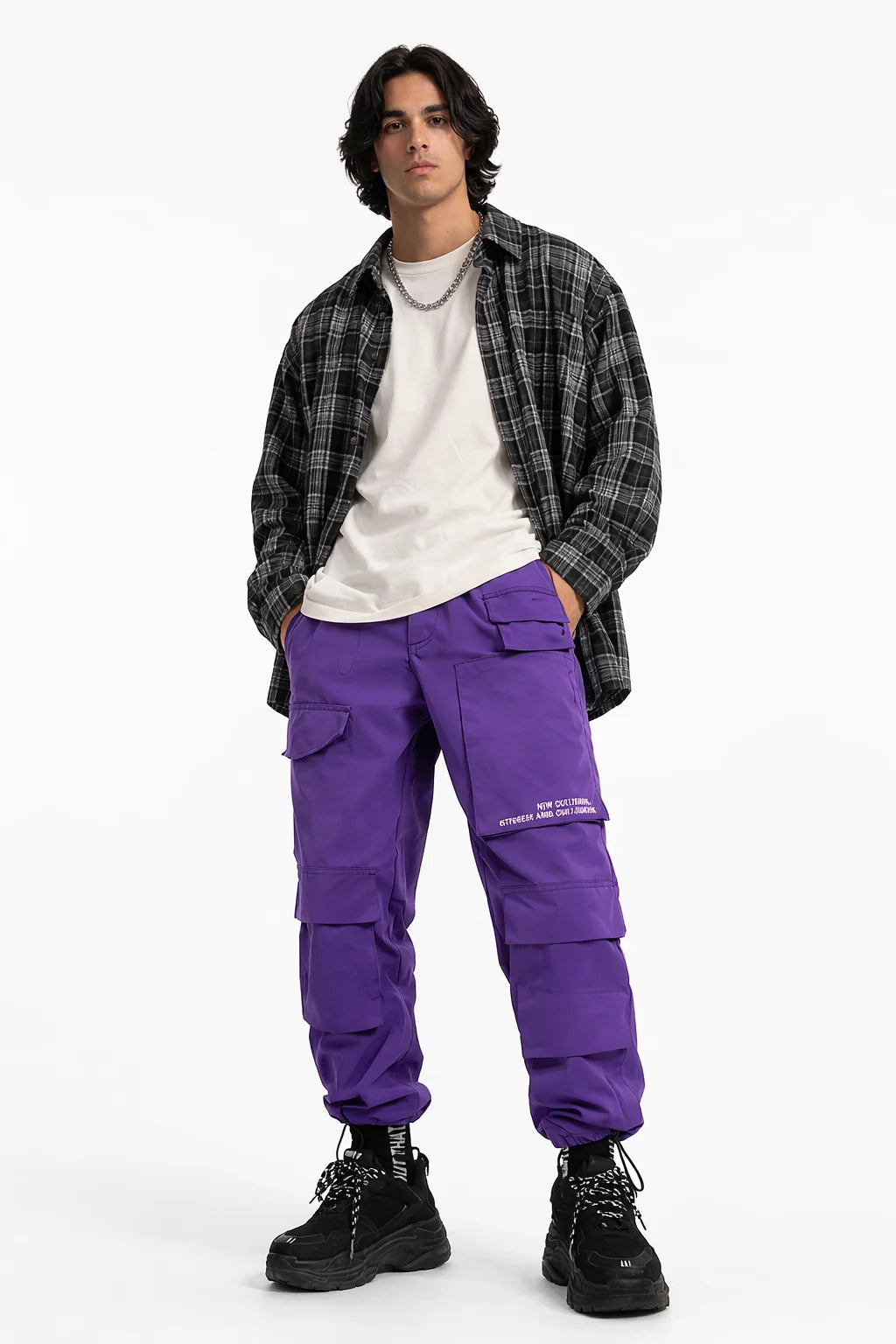 Pantalon Cargo Violet Homme | Cargo Styles
