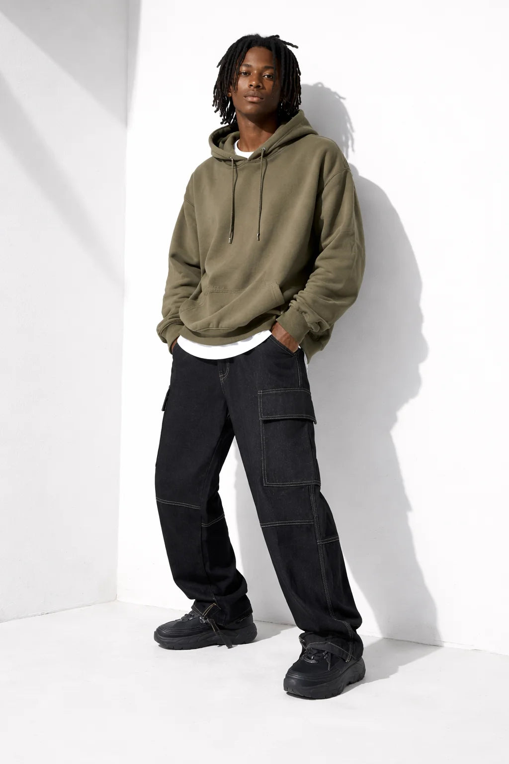 Pantalon Large Noir Style Cargo | Cargo Styles