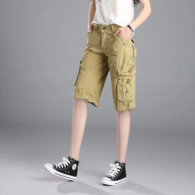 short cargo beige femme